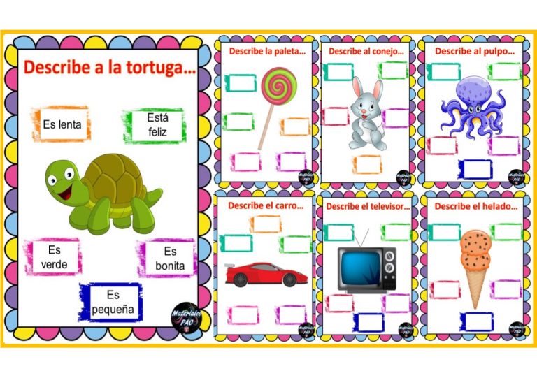 material didáctico para trabajar los adjetivos
