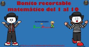 Bonitos recortables matemáticos del 1 al 10