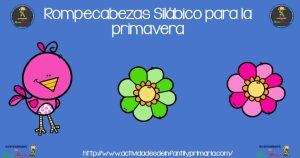 Divertido rompecabezas silábico para la primavera - Aprender Jugando