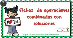 Fichas de operaciones combinadas con soluciones